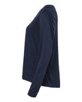 Core 365 CE10LW Women's Capital Performance Long Sleeve T-Shirt - Classic Navy - side