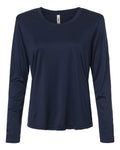 Core 365 CE10LW Women's Capital Performance Long Sleeve T-Shirt - Classic Navy - front
