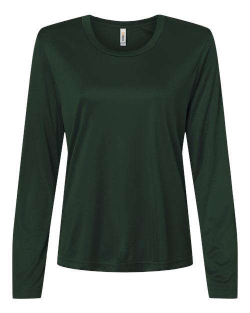 Core 365 CE10LW Women's Capital Performance Long Sleeve T-Shirt - Forest - front
