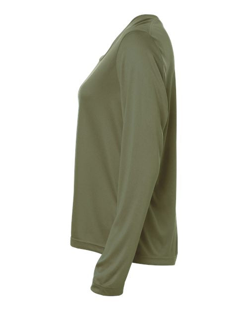 Core 365 CE10LW Women's Capital Performance Long Sleeve T-Shirt - Military Green - side