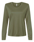 Core 365 CE10LW Women's Capital Performance Long Sleeve T-Shirt - Military Green - front
