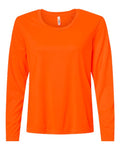 Core 365 CE10LW Women's Capital Performance Long Sleeve T-Shirt - Safety Orange - front