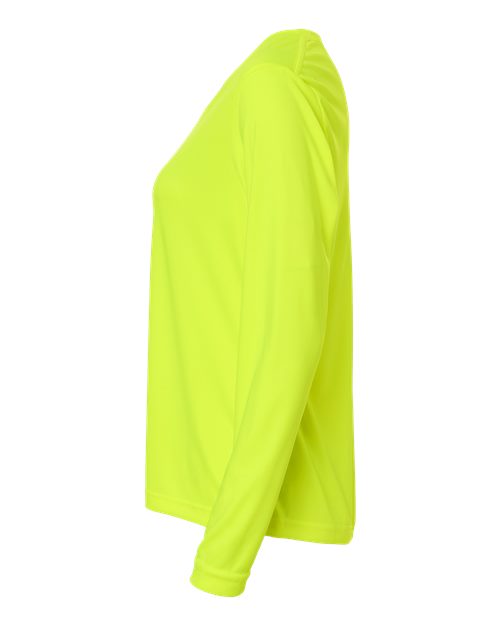 Core 365 CE10LW Women's Capital Performance Long Sleeve T-Shirt - Safety Yellow - side