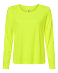 Core 365 CE10LW Women's Capital Performance Long Sleeve T-Shirt - Safety Yellow - front