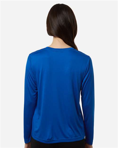Core 365 CE10LW Women's Capital Performance Long Sleeve T-Shirt - True Royal - model back