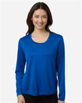 Core 365 CE10LW Women's Capital Performance Long Sleeve T-Shirt - True Royal - model front