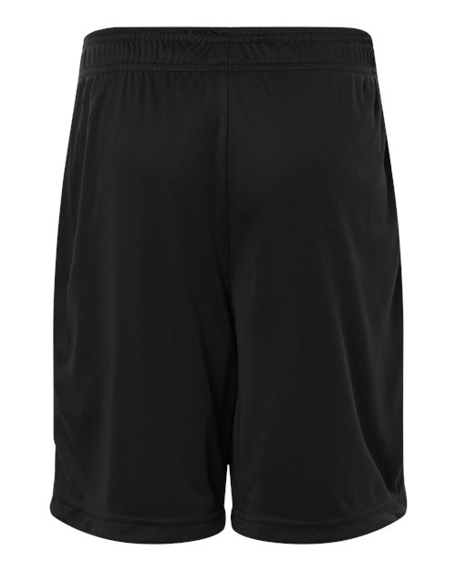 Team 365 TT115BY Youth Zone Performance Reversible Shorts - Black/ White - back