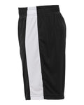 Team 365 TT115BY Youth Zone Performance Reversible Shorts - Black/ White - side