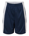 Team 365 TT115BY Youth Zone Performance Reversible Shorts - Sport Dark Navy/ White - front