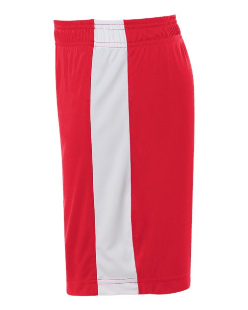 Team 365 TT115BY Youth Zone Performance Reversible Shorts - Sport Red/ White - side