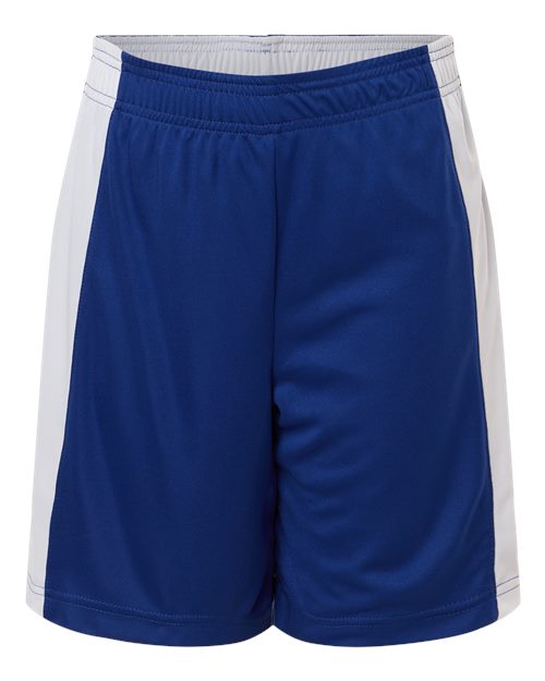Team 365 TT115BY Youth Zone Performance Reversible Shorts - Sport Royal/ White - front