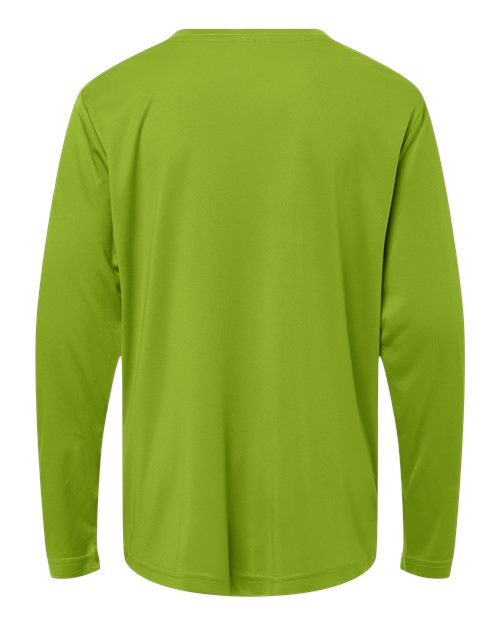 Core 365 CE10LY Youth Capital Performance Long Sleeve T-Shirt - Acid Green - back