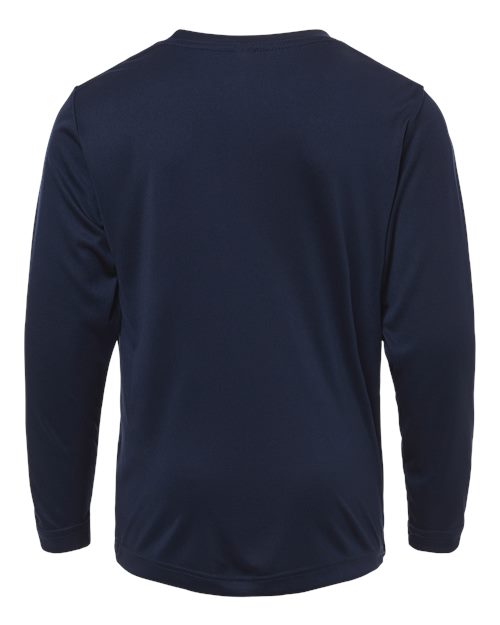 Core 365 CE10LY Youth Capital Performance Long Sleeve T-Shirt - Classic Navy - back