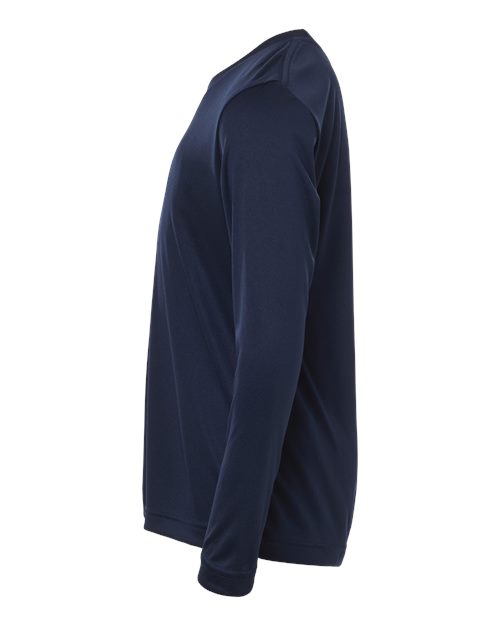 Core 365 CE10LY Youth Capital Performance Long Sleeve T-Shirt - Classic Navy - side