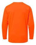Core 365 CE10LY Youth Capital Performance Long Sleeve T-Shirt - Safety Orange - back