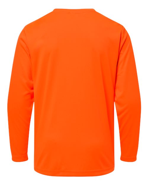 Core 365 CE10LY Youth Capital Performance Long Sleeve T-Shirt - Safety Orange - back