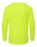 Core 365 CE10LY Youth Capital Performance Long Sleeve T-Shirt - Safety Yellow - back