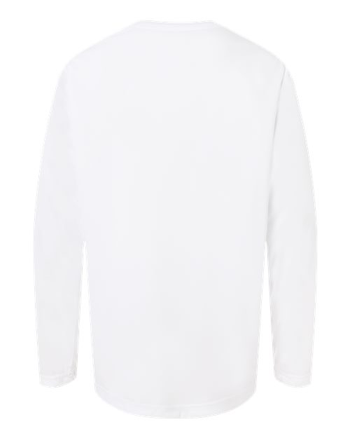 Core 365 CE10LY Youth Capital Performance Long Sleeve T-Shirt - White - back