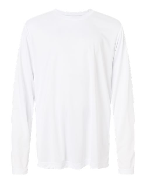 Core 365 CE10LY Youth Capital Performance Long Sleeve T-Shirt - White - front