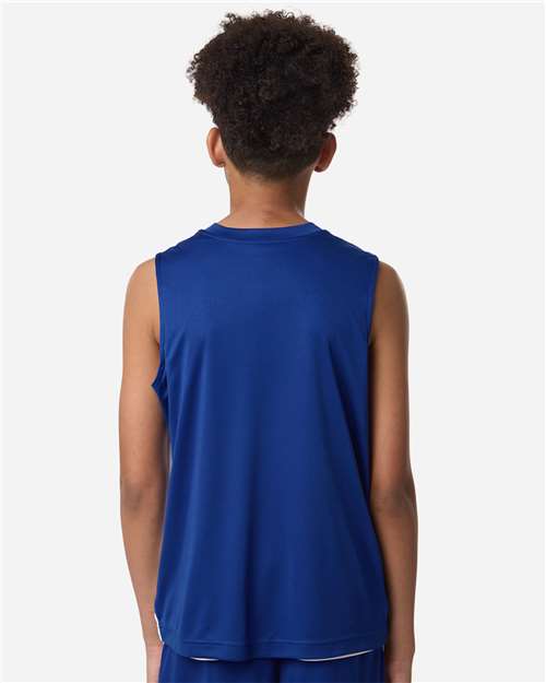 Team 365 TT115Y Youth Zone Performance Reversible Jersey - Sport Royal/ White - model back