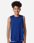 Team 365 TT115Y Youth Zone Performance Reversible Jersey - Sport Royal/ White - model front