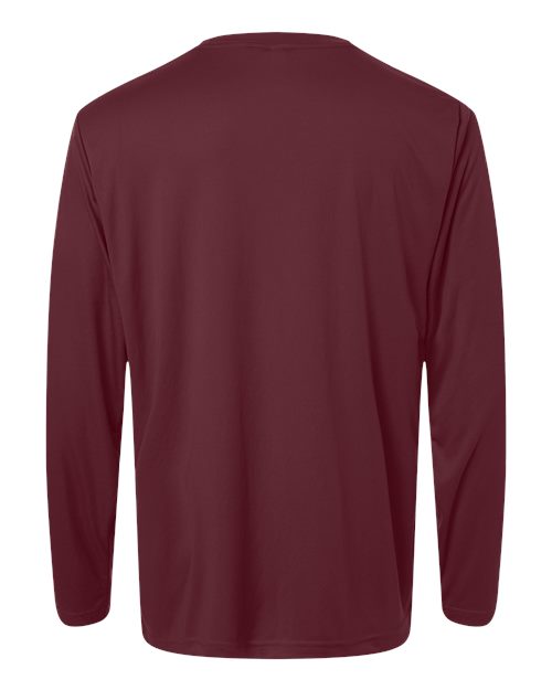 Core 365 CE10L Unisex Capital Long Sleeve Performance T-Shirt - Burgundy - back