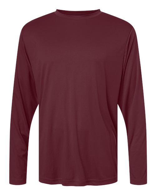Core 365 CE10L Unisex Capital Long Sleeve Performance T-Shirt - Burgundy - front