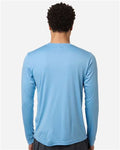 Core 365 CE10L Unisex Capital Long Sleeve Performance T-Shirt - Columbia Blue - model back