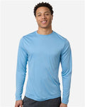 Core 365 CE10L Unisex Capital Long Sleeve Performance T-Shirt - Columbia Blue - model front