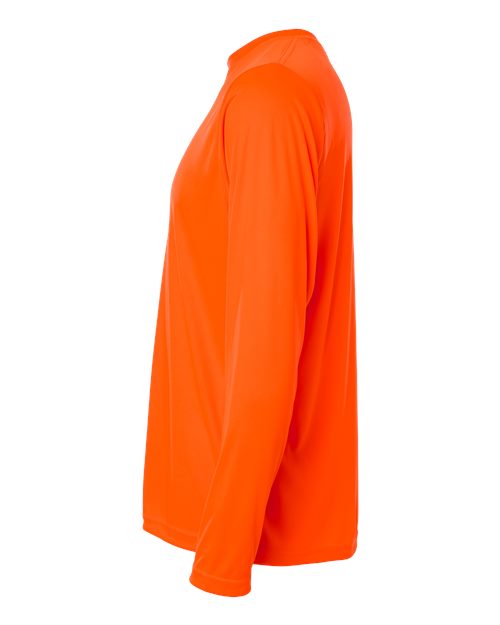 Core 365 CE10L Unisex Capital Long Sleeve Performance T-Shirt - Safety Orange - side