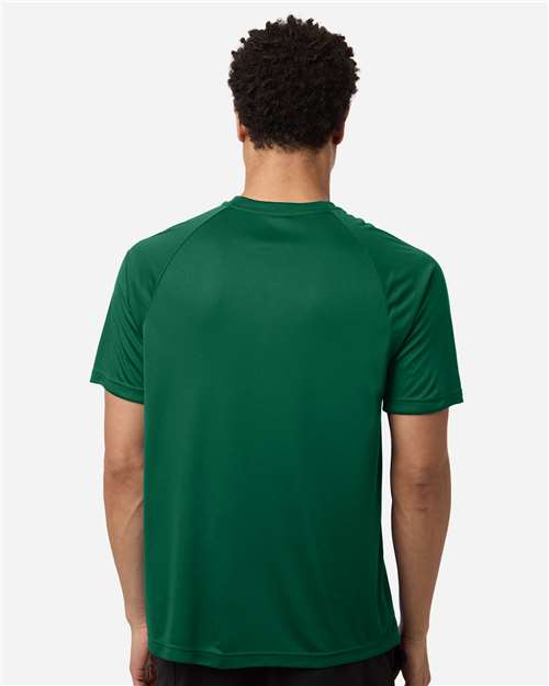 Team 365 TT11HN Men's Zone Performance Henley - Sport Forest - model back