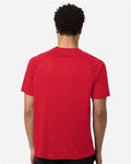 Team 365 TT11HN Men's Zone Performance Henley - Sport Red - model back
