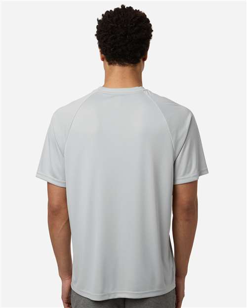 Team 365 TT11HN Men's Zone Performance Henley - Sport Silver - model back