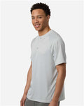 Team 365 TT11HN Men's Zone Performance Henley - Sport Silver - model side