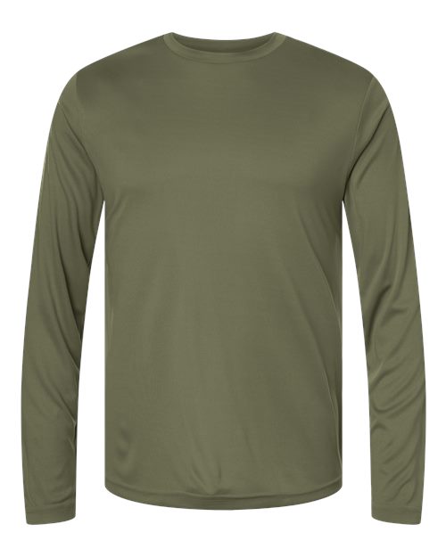 Core 365 CE10L Unisex Capital Long Sleeve Performance T-Shirt - Military Green - front