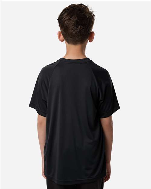 Team 365 TT11HNY Youth Zone Performance Henley - Black - model back