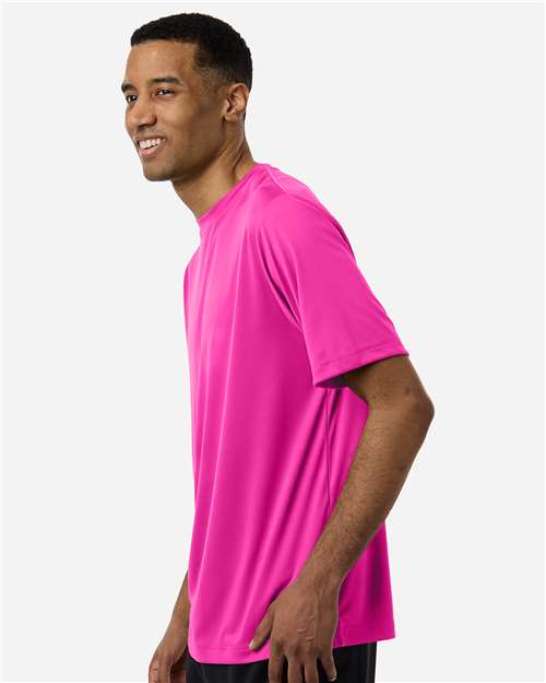 Core 365 CE10 Unisex Capital Performance T-Shirt - Bright Magenta - model side