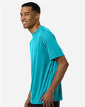 Core 365 CE10 Unisex Capital Performance T-Shirt - Clear Teal - model side