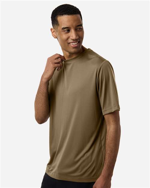 Core 365 CE10 Unisex Capital Performance T-Shirt - Coyote Brown - model side