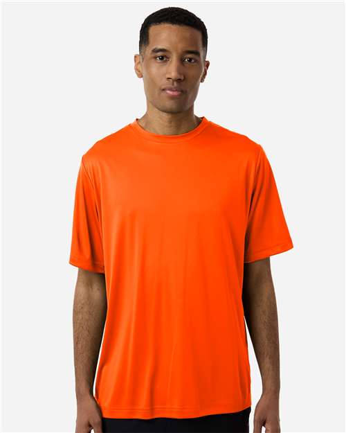Core 365 CE10 Unisex Capital Performance T-Shirt - Safety Orange - model front