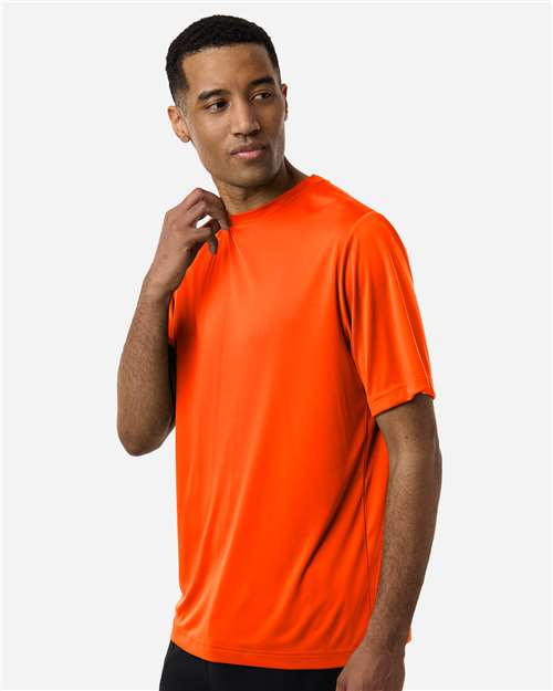 Core 365 CE10 Unisex Capital Performance T-Shirt - Safety Orange - model side