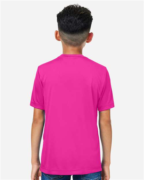 Core 365 CE10Y Youth Capital Performance T-Shirt - Bright Magenta - model back