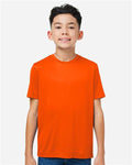 Core 365 CE10Y Youth Capital Performance T-Shirt - Safety Orange - model front