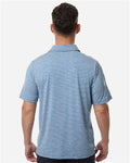 Team 365 TT125 Men's Relay Heathered Stripe Polo - Sport Royal Heather/ White - model back