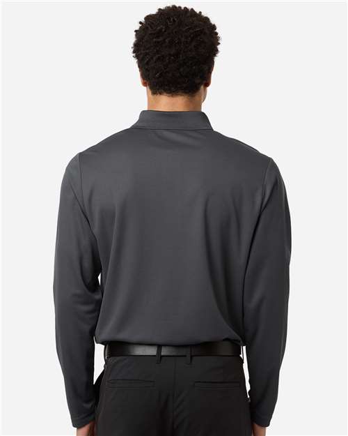 Core 365 CE108L Men's Nova Performance Long Sleeve Pique Polo - Carbon - model back
