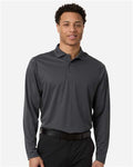 Core 365 CE108L Men's Nova Performance Long Sleeve Pique Polo - Carbon - model front