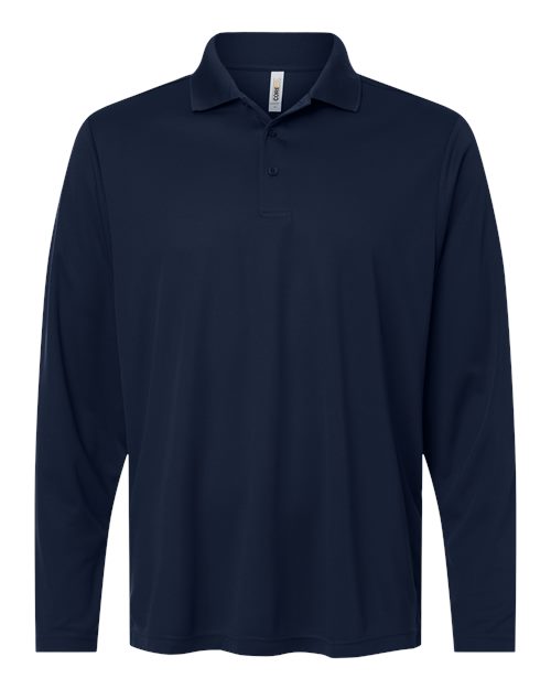 Core 365 CE108L Men's Nova Performance Long Sleeve Pique Polo - Classic Navy - front