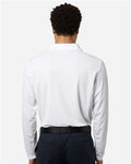 Core 365 CE108L Men's Nova Performance Long Sleeve Pique Polo - White - model back