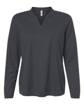 Core 365 CE108LW Women's Nova Performance Long Sleeve Pique Polo - Carbon - front
