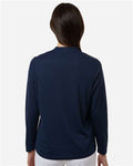 Core 365 CE108LW Women's Nova Performance Long Sleeve Pique Polo - Classic Navy - model back